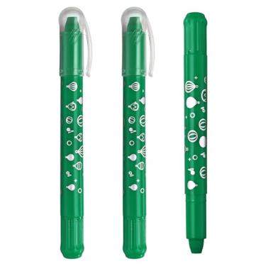 Imagem de PATIKIL Lápis de cera de gel aquarela, 3 peças de giz de cera laváveis para colorir desenho, pintura, verde