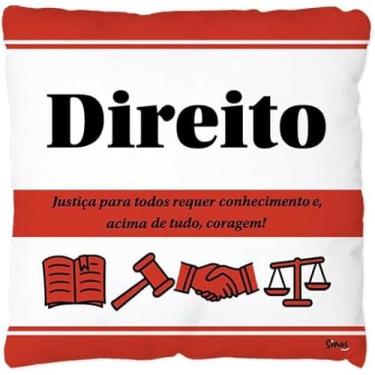 Imagem de Almofada Profissão Direito 30×30 cm – Personalizada, Decorativa e com Enchimento Macio – Presente Criativo para Advogados, Estudantes e Formandos em Direito