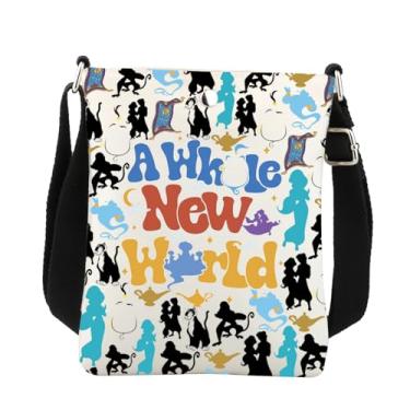 Imagem de Bolsa tiracolo Princesa Jasmine Conto de fadas Um Mundo Novo Desenho de Princesa Jasmim Presente Magia Gênio Lâmpada Presentes Bolsa de Ombro