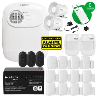 Imagem de Kit Alarme Intelbras 12 Sensor Magnético E 2 Presença S/ Fio