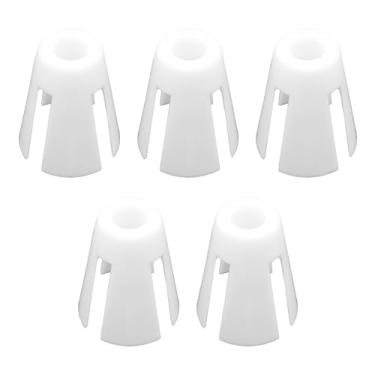 Imagem de pson 5 peças de bobina de plástico garra carretel cone suporte acessórios de costura para máquinas de costura industriais suportes de linha (branco)