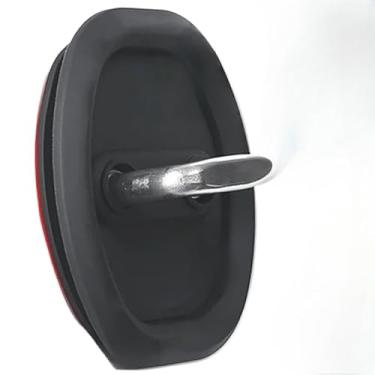 Imagem de Amortecedor Batedor Fechadura Borracha Protetor Porta Carro Batente Anti Impacto Veicular Universal Amortecedor impactos (4 BORRACHA PORTA ..INTEIRA)