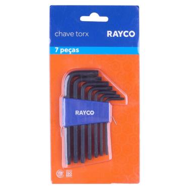 Imagem de Jogo de Chaves Torx Tipo L com 7 Peças Rayco 12395