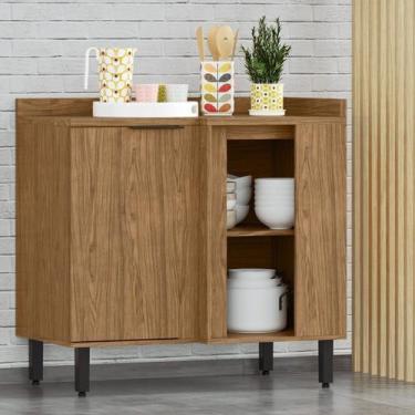 Imagem de Balcão de Canto Reto Módulo de Cozinha 1 Porta - Toscana - Mx Móveis, 