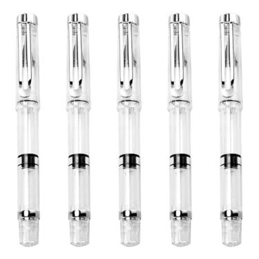 Imagem de 5 Unidades Novo Pincel Estilo Caneta Canetas Aquarela Recarregáveis Canetas De Pincel Portáteis Canetas De Pincel De Coloração Ponta Plástico O Preenchimento Aluna