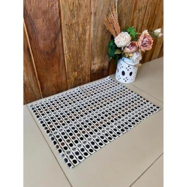 Imagem de Tapete Avulso Pequeno Zurich 67 x 46cm Tear Artesanal (Preto Indiano)