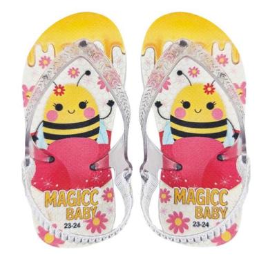 Imagem de Chinelo Menina Bebê Sandália Abelhinha Magicc Baby, 23/24