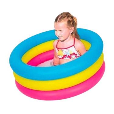 Imagem de Piscina Inflavel 90L Criança 3 Aneis Verão Praia Passeio Premium - Sou