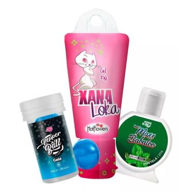 Imagem de Kit Gel Para Massagens Prazer Intenso Excitante Feminino + Bolinhas Ex