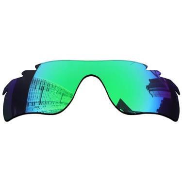 Imagem de Acefrog Lentes de reposição polarizadas de 1,5 mm para óculos de sol Oakley RadarLock Path, material atualizado, resistente a impactos - espelhado polarizado verde jade - 1,5 mm