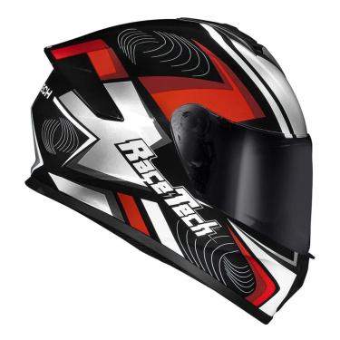 Imagem de Capacete Race Tech Hit Draw Preto Cinza E Vermelho 