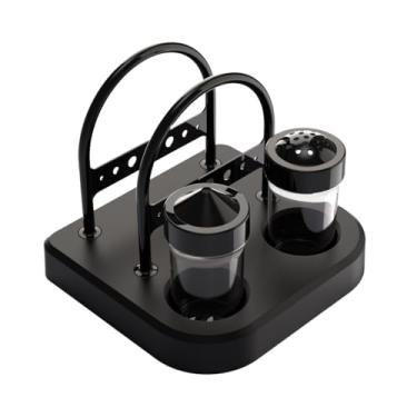 Imagem de Porta Guardanapo, Palito E Sal Pequeno, Moderno (Preto)