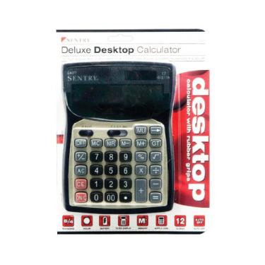 Imagem de Calculadora de mesa Sentry Deluxe, preta (CA277)