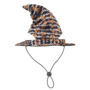 Imagem de Chapéu de Halloween para animais de estimação com orifícios de orelha, adequado para cães pequenos, médios e grandes, boné de beisebol com proteção solar para animais de estimação, chapéu de