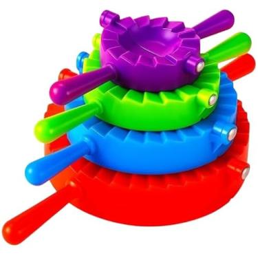 Imagem de Conjunto de 4 moldes de prensa para fazer bolinhos de massa - Pasta de tortilha Empanada Wonton Pierogi Samosa Calzone Momo