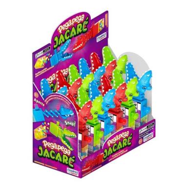 Imagem de Balas Tutti Frutti Pega Pega Jacaré Display 12x18g - Fampar