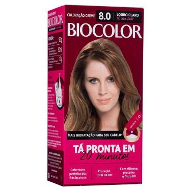 Imagem de Tinta de Cabelo Biocolor Mini Kit Louro Claro Radiante 8.0
