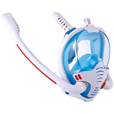 Imagem de Mascara De Mergulho Snorkel Duplo Oculos 180 Graus Protetor Ouvido Nataçao Piscina Praia Mar Esporte Lazer Recreaçao
