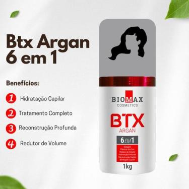 Imagem de Btox Argan 6 Em 1 Biomax 1 Kg Tratamento e Terapia Capilar