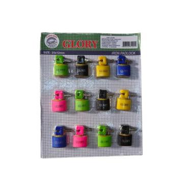 Imagem de Cadeado Colorido 12unidades x25mm 1 cartela - Telintec