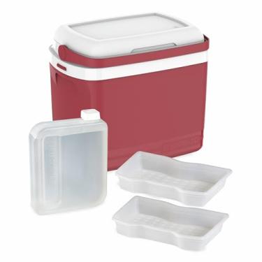 Imagem de Caixa Térmica Vermelha, 32 Litros, c/acessórios, Soprano
