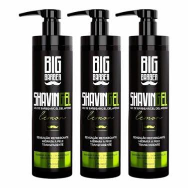 Imagem de Kit 3x Shaving Gel De Barbear Lemon 750ml Bancada Big Barber