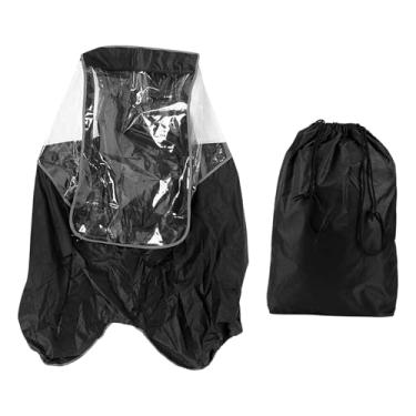 Imagem de oshhni Capa de chuva para assento traseiro de bicicleta infantil, proteção contra chuva respirável com cordão, acessórios portáteis à prova d'água para
