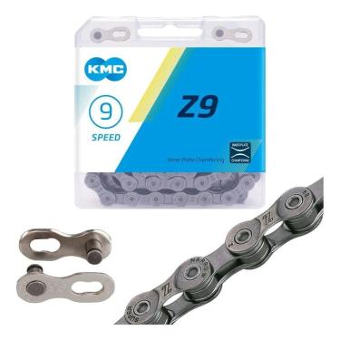 Imagem de Corrente 9V Kmc Z9 116 Elos + Power Link 1X9 2X9 3X9 27V 18V