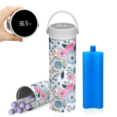 Imagem de Estojo de viagem refrigerador insulina YOUSHARES - Refrigeração verificada por 48 horas com visor de temperatura, frascos para caneta medicamento aprovados pela TSA com visor digital temperatura ℃/℉