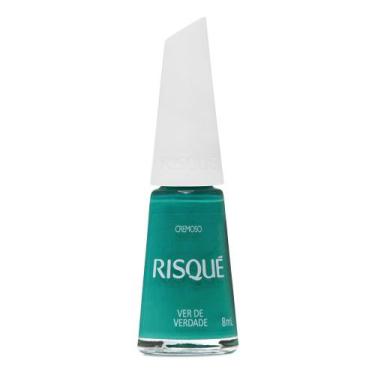 Imagem de Esmalte Risqué Verde Cremoso Ver De Verdade 8ml, 8ML, Verde