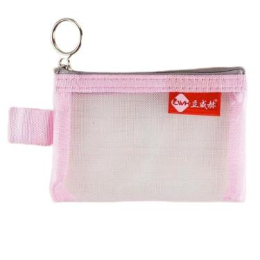 Imagem de Generic Bolsa de cartão retrô colorida, bolsa de cosméticos para batom, bolsa de armazenamento criativa, mini porta-moedas, dados portáteis (rosa estilo A)