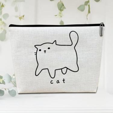 Imagem de Linda preguiça lhama vaca dachshund cavalo gato cachorro presentes gatos amantes de cães bolsa de maquiagem bolsa de cosméticos bolsa de higiene pessoal, LCS multicolorido 0271, 9.8 × 7 × 2 inches