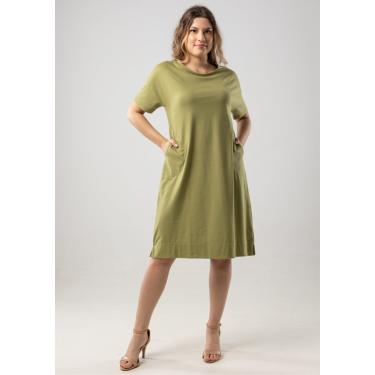 Imagem de Vestido Pau a Pique Algodão Básico Verde