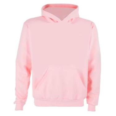 Imagem de Blusa de Frio Moletom Flanelado Canguru com Capuz Unissex Liso - NoBra