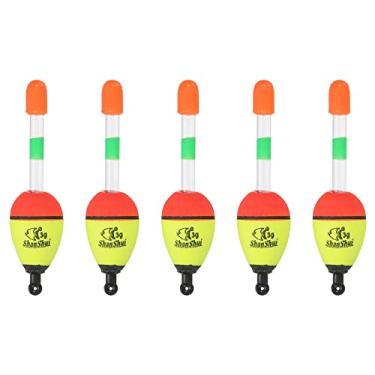 Imagem de Boia de pesca de 2,8 g, pacote com 5 boias de pesca em EVA para pesca em água salgada em água doce, amarelo