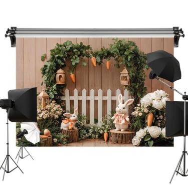 Imagem de Kate Pano de fundo de Páscoa de 2,5 x 2,5 m para fotografia Coelhinho Photoshoot Background Photo Video Studio Props