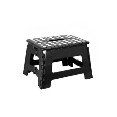 Imagem de Banco Dobravel, banco antiderrapante, bancada de trabalho para camping, Paramount(22cm - Preta)