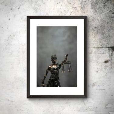 Imagem de Quadro Decoração Direito Advogado Justiça Foto Moldura