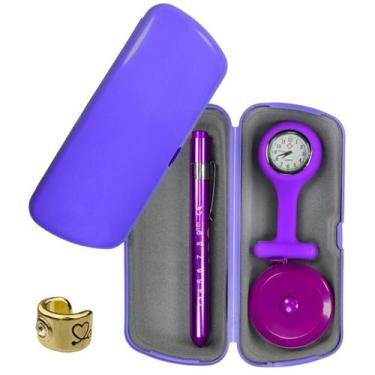 Imagem de Relogio Lapela Estojo Lanterna Fita Metrica Saude Enfermagem Medicina 