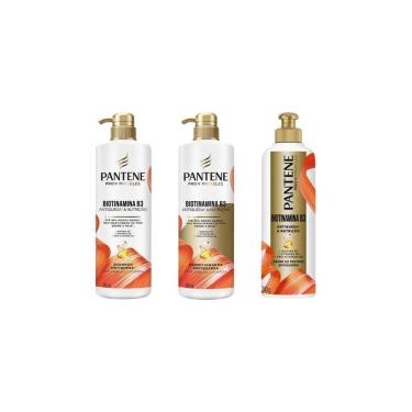 Imagem de Kit Pantene Biotinamina Shampoo 510Ml+Cond 510Ml+Cr Pentear