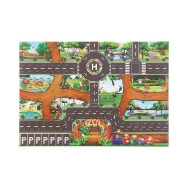 Imagem de Tapete De Atividades Para Bebês Com Mapa De Trânsito Urbano, Estaciona