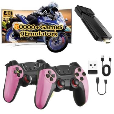 Imagem de 50,000+ Wireless Retro Game Stick, video game console, retro game console, HDMI TV Display Device HD Output, Revisit Classic Video Game Plug and Play, Premium Competitive Dual Controllers