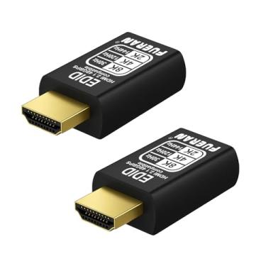 Imagem de FUERAN Plugue fictício HDMI 2.1 8K/30Hz 4K/120Hz, emulador de exibição virtual, plugue fictício displayport 4K 120hz, adaptador de exibição fantasma sem cabeça, monitor EDID 8K 3840x2160@120HZ (8K