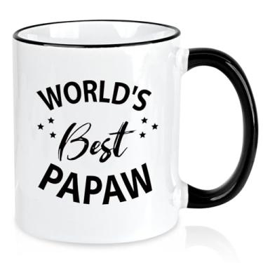 Imagem de Slugeren Caneca de café World's Best Papaw, presente de dia dos pais, presentes de aniversário para papaw, homens, pai, marido, avô presente de netos, 325 ml