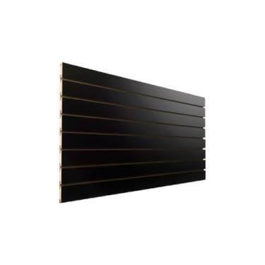 Imagem de Painel Canaletado Expositor Parede Inteligente Mdf Para Loja 61x1,20+ 25 Ganchos 15cm(Preto)