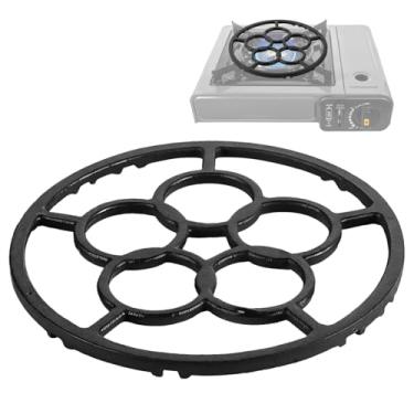 Imagem de Anel de suporte de queimador de ferro fundido antiderrapante para fogões a gás, estabilizador de panela para panelas pequenas, panela moka, cafeteira e panela, tripé para panelas de 4 e 5 garras