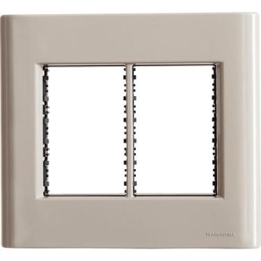 Imagem de Placa 6 Postos 4x4 Tramontina Giz Fendi Soft Touch com Suporte