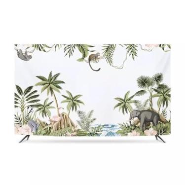 Imagem de Capa contra poeira para TV interna de 32 a 80 polegadas Tecido universal à prova d'água protetor de tela à prova de poeira para TVs LCD/LED resistente a arranhões Árvore decorativa 4||75 polegadas