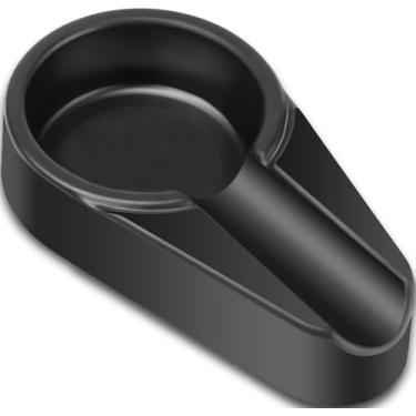 Imagem de Cinzeiro de cigarro leve e portátil, material cerâmico, base antiderrapante, preto, colecionador de cinzas de charuto único