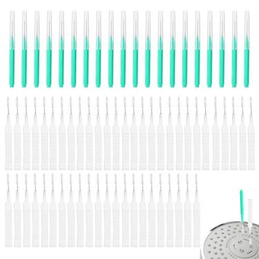 Imagem de 70un. Ferramentas Limpeza Chuveiros, Limpa-Chuveiros Multifuncional Escova de Limpeza Acessórios Desentupidores para Pequenos Buracos Torneiras Frestas Pia e Bicos (2 Estilos)